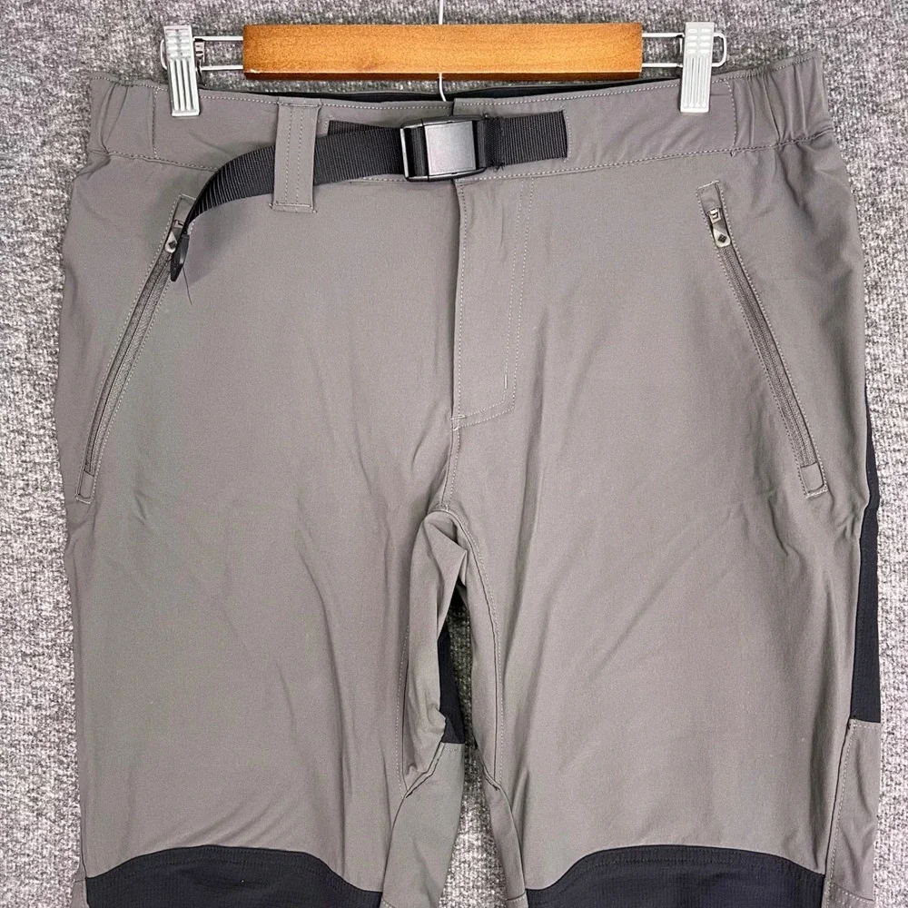 Columbia Titanium Pants Mens M Gray Belted Performance Hiking Omni Wick Outdoors